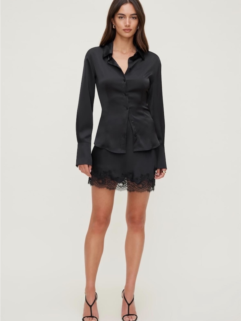 Dynamite Alli Lace Skirt Black NWT